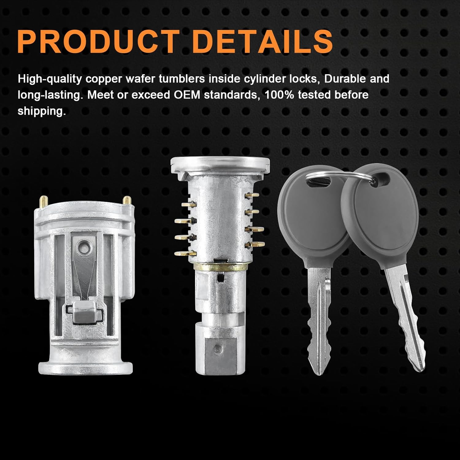 Ignition Starter Switch Lock 2 Chip Keys For 98-01 jeep Cherokee,02-04 Liberty, grand cherokee 99-04, for 98-06 Wrangler,for 01-05 Chrysler PT Cruiser, 300M 99-04, for 01-05 Dodge NEON Caravan 703719C