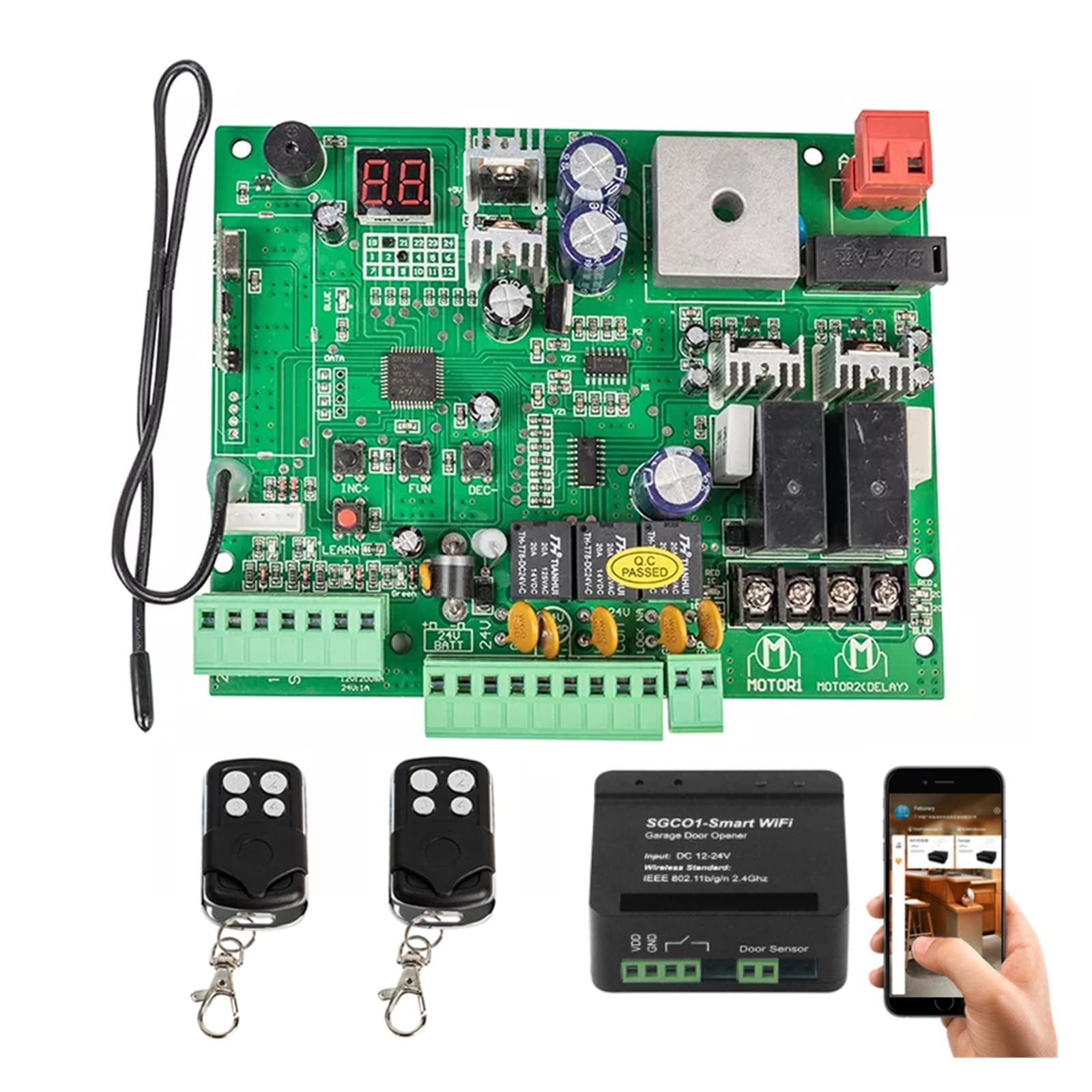 Apricancello automatico commerciale Tipo universale 12V/24V PCB Board for Automatico Doppio Braccio Battente Apri del Cancello Pannello di Scheda di Controllo Centro di Controllo Intelligente for Vial
