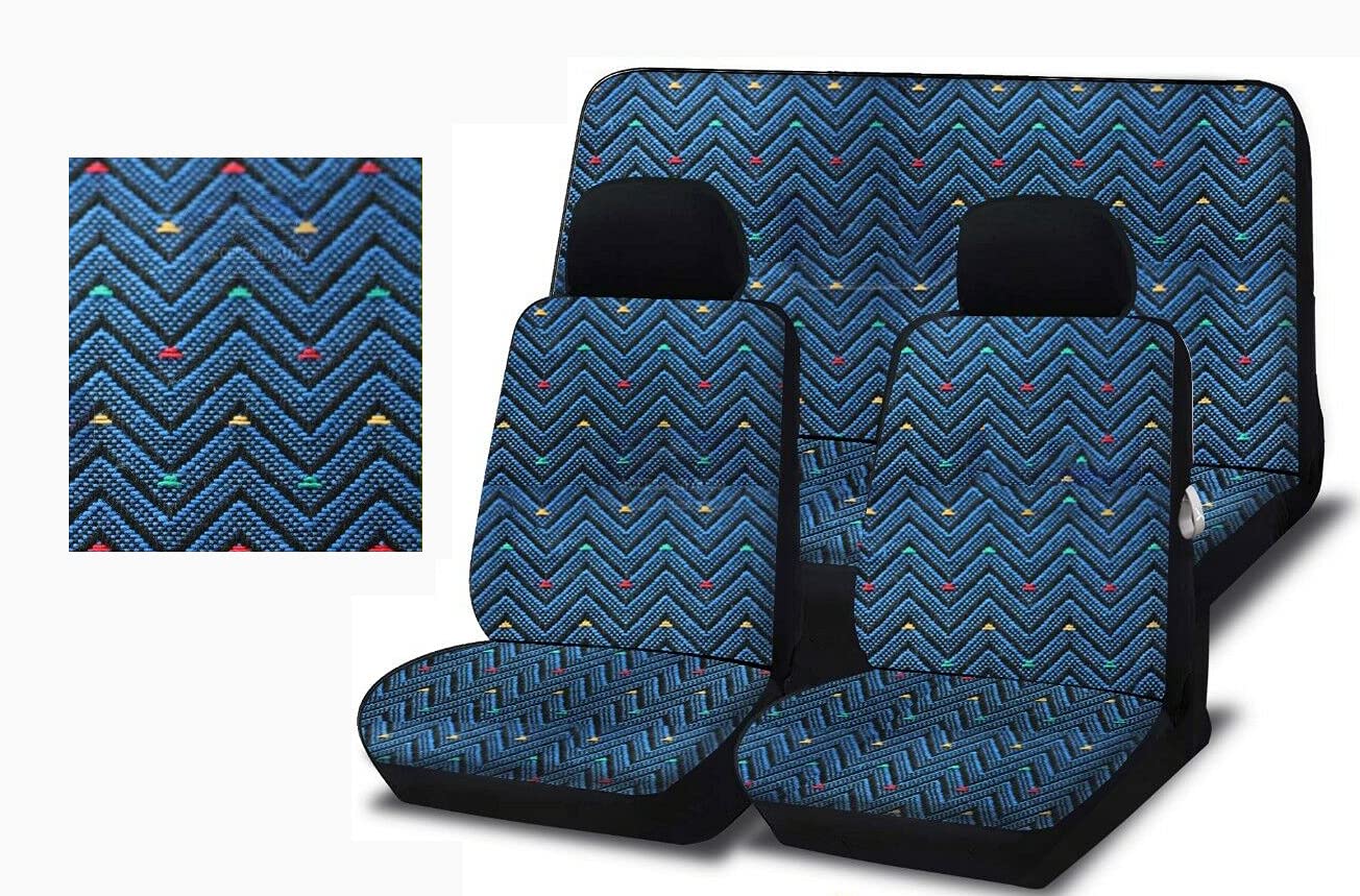 Coprisedili In Cotone Per Fiat Panda 141 (1986-2003) - Anche Per Seicento E Cinquecento, Lavabili, Blu