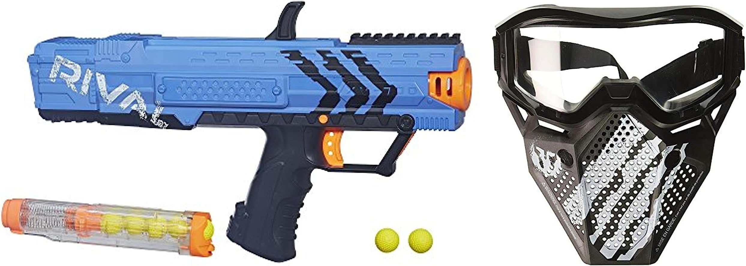 Rival Apollo XV-700 Blaster (Blue), for Kids, Teens, Adults (B1619000) & Nerf Rival Phantom Corps Face Mask