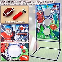 Vista 3 de Juego de lanzamiento de fútbol con 4 pelotas inflables, juegos de objetivo de lanzamiento de fútbol para niños de 8 a 12 años, juguetes deportivos