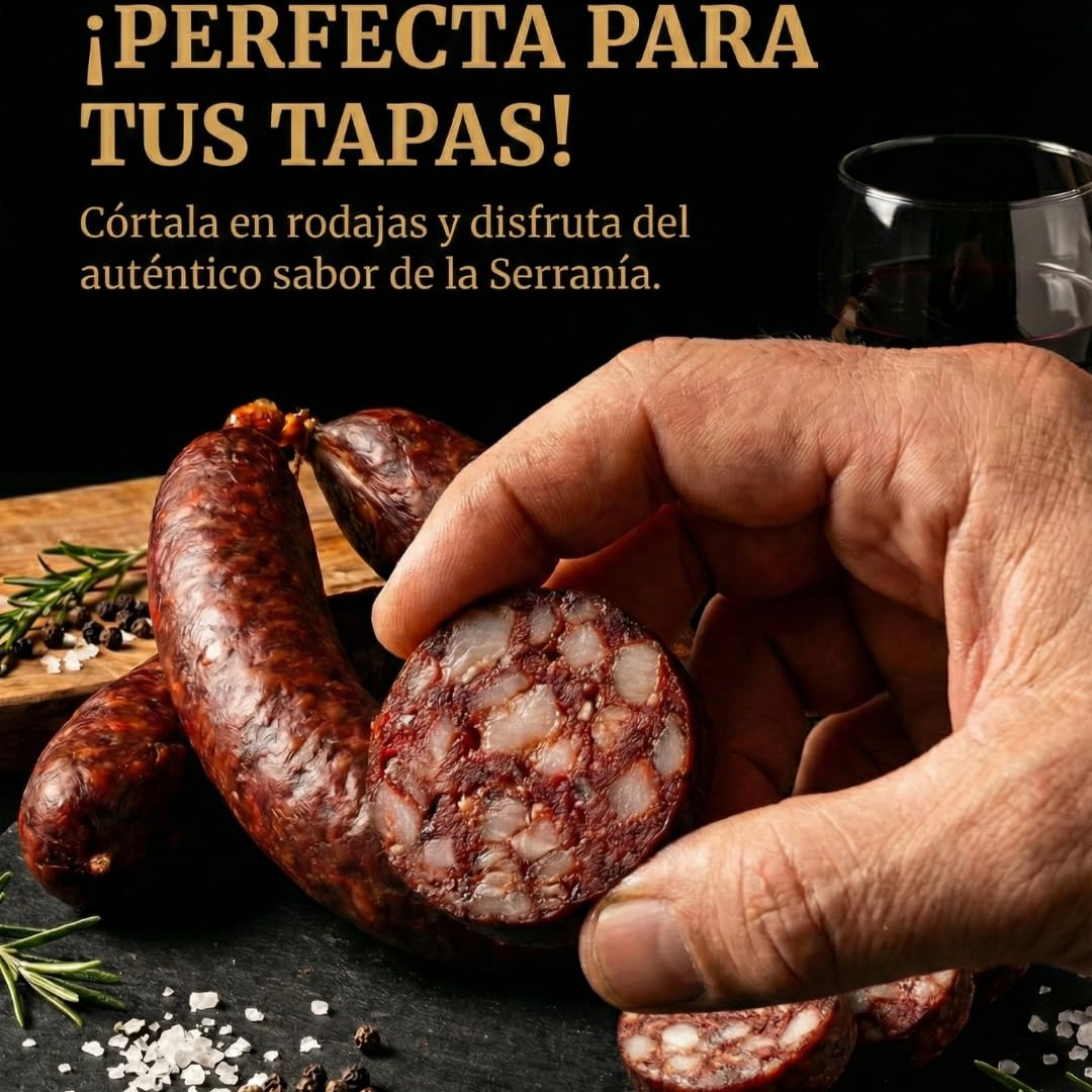 Morcilla Rondeña 350g – Embutido Andaluz Artesano Sin Gluten Sin Lactosa con Pimentón | Melgar