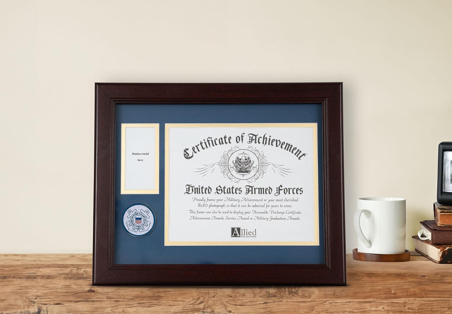 Allied Frame U.S. Coast Guard Medal and Award Frame with Medallion -13 x 16