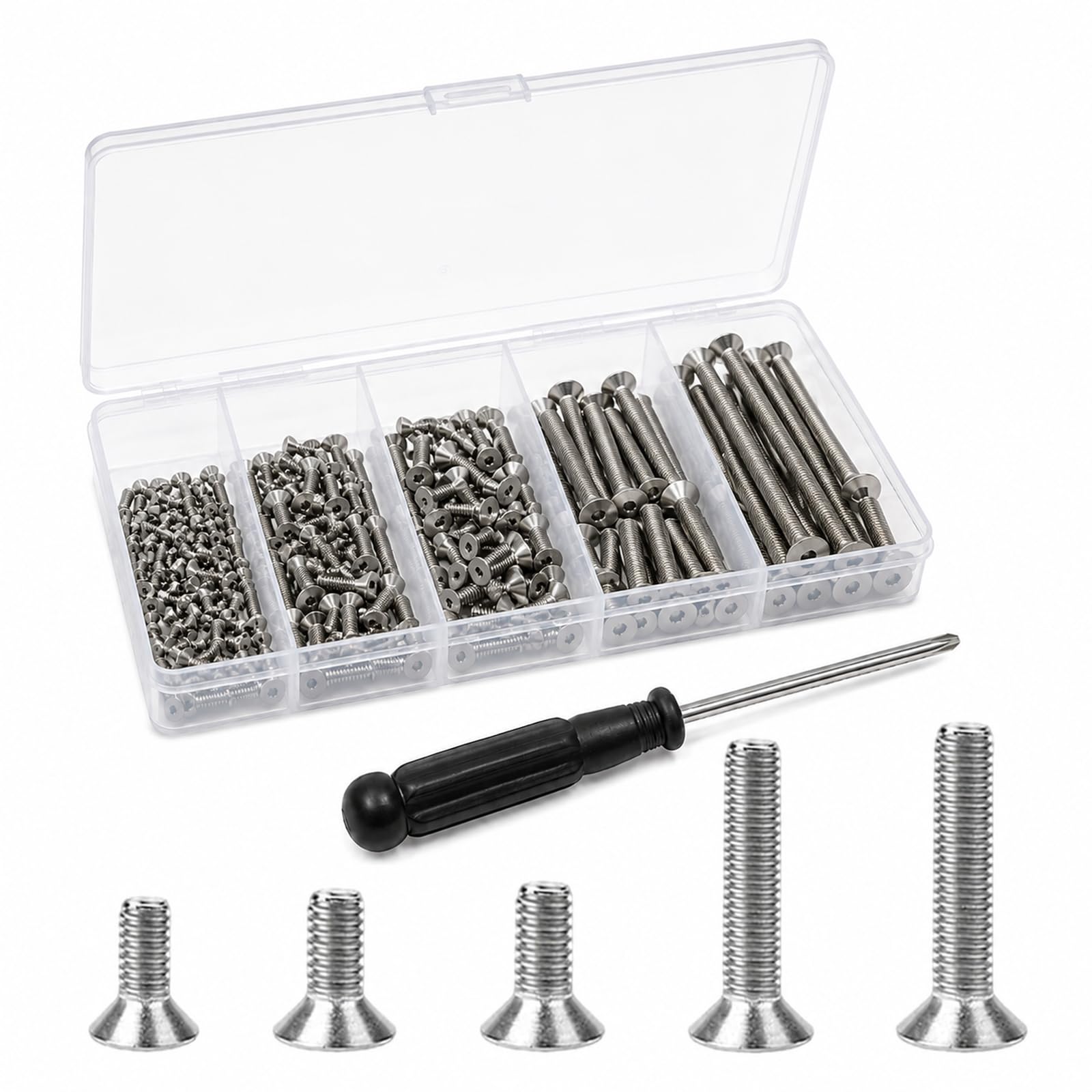 68 Pcs UPVC Door Handle Screws Repair Kit with Case & Phillips Driver