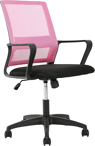 PayLessHere Silla de oficina para computadora, silla ergonómica de malla, respaldo medio, silla giratoria para oficina en casa, silla de escritorio disponible en Yaxa Colombia