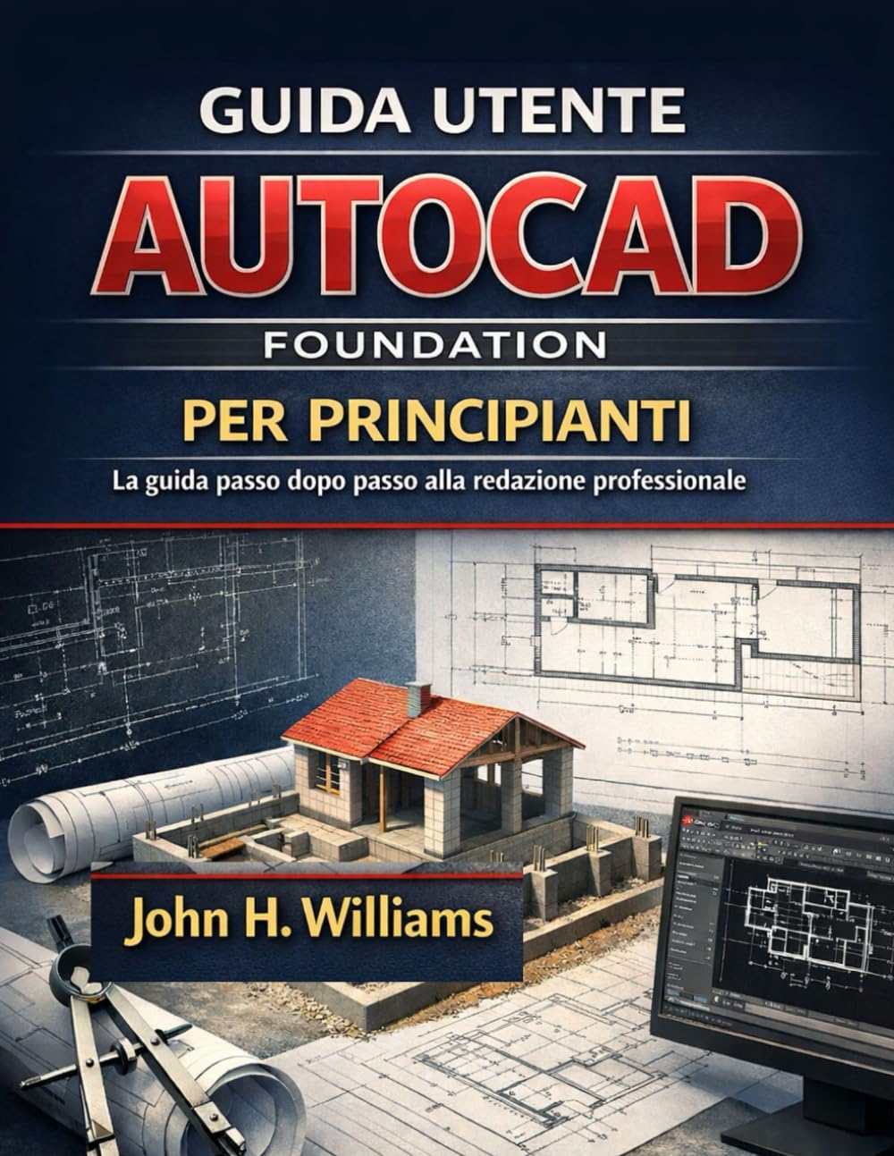 GUIDA UTENTE AUTOCAD FOUNDATION PER PRINCIPIANTI: La guida passo dopo passo alla redazione professionale