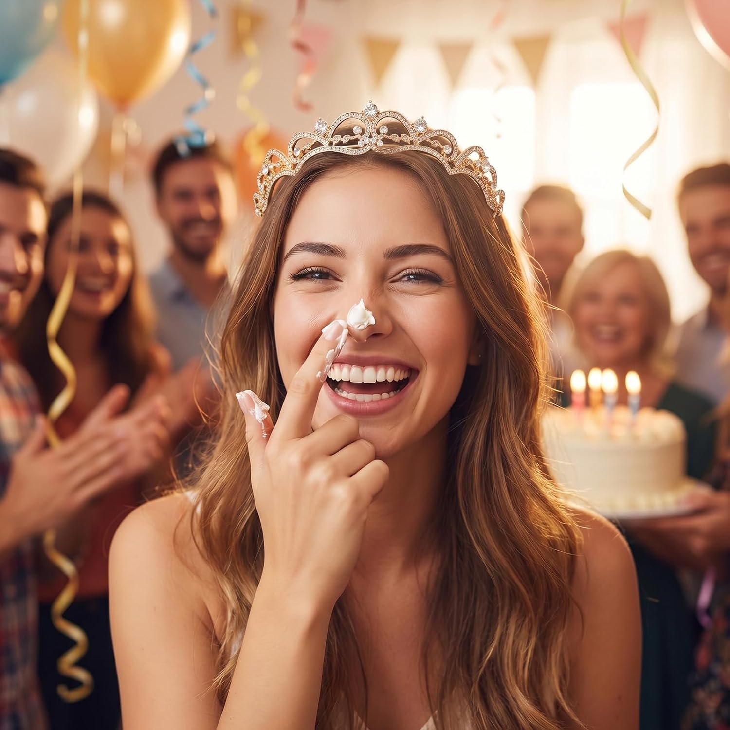 Gold Tiara Crown for Women, Rhinestone Tiaras and Crowns | Princess Tiara Headband Wedding Wedding Headpieces for Bridal Birthday Costume Halloween Cosplay Christmas Party Prom Gifts