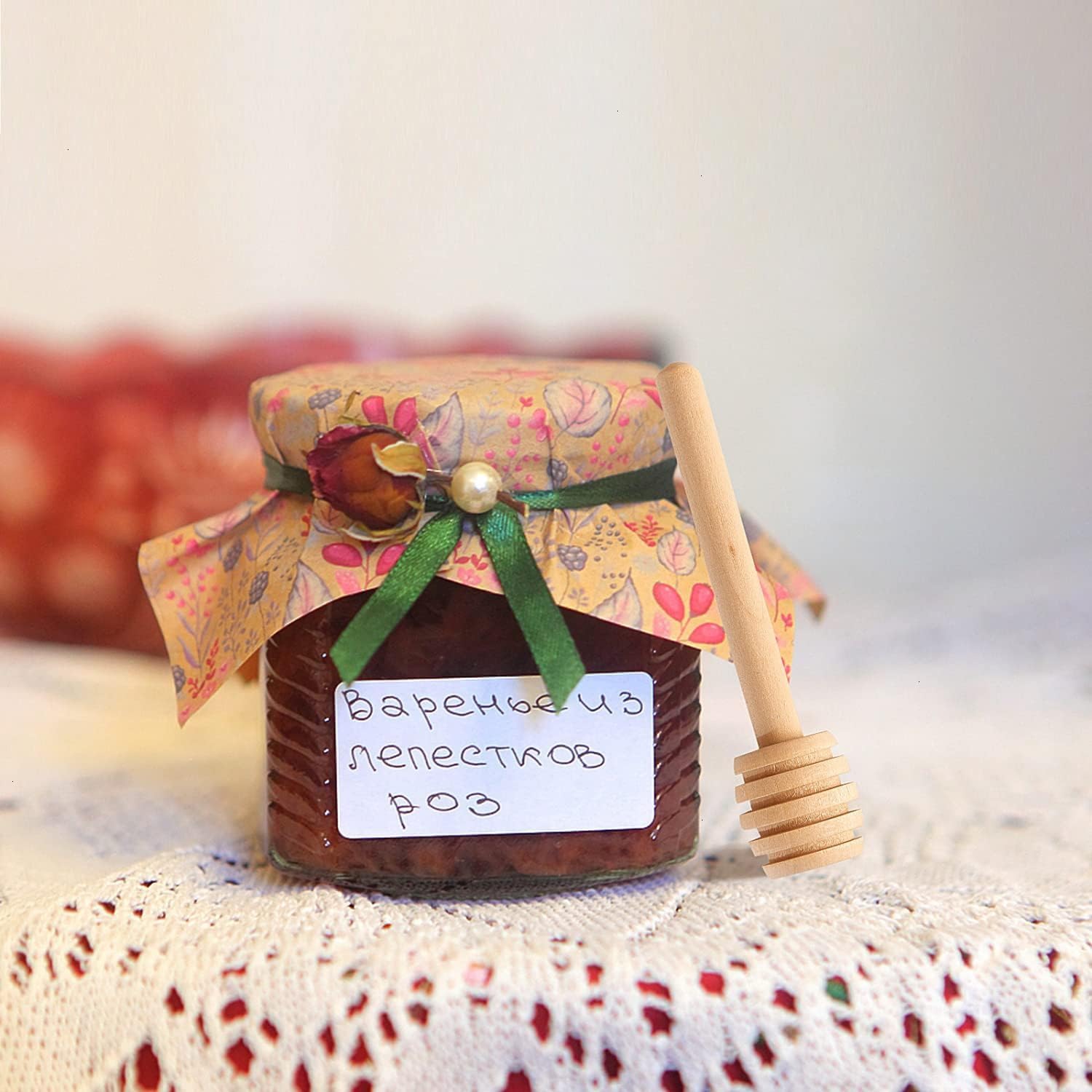 Honiglöffel aus Holz, 7,6 cm, Mini-Wabenstäbchen, Mini-Honiglöffel, Honigrührer für Honigglas, Dosierung von Nieselregen und Hochzeitsgeschenke, 200 Stück