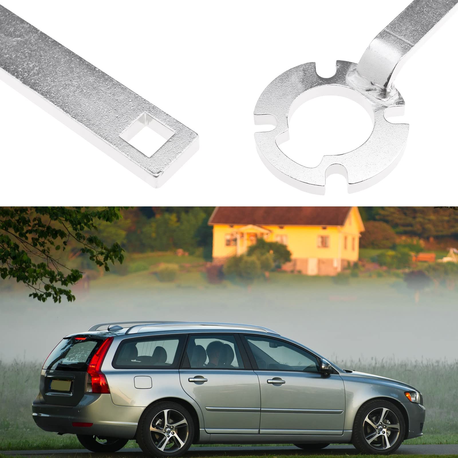 Outil de Support Poulie de Vilebrequin Clé de Poulie de Manivelle Automatique Compatible avec Volvo C30 D3 D4 D5 C70 II Clé à Douille de Maintien de Poulie Manivelle de Voiture Convertible