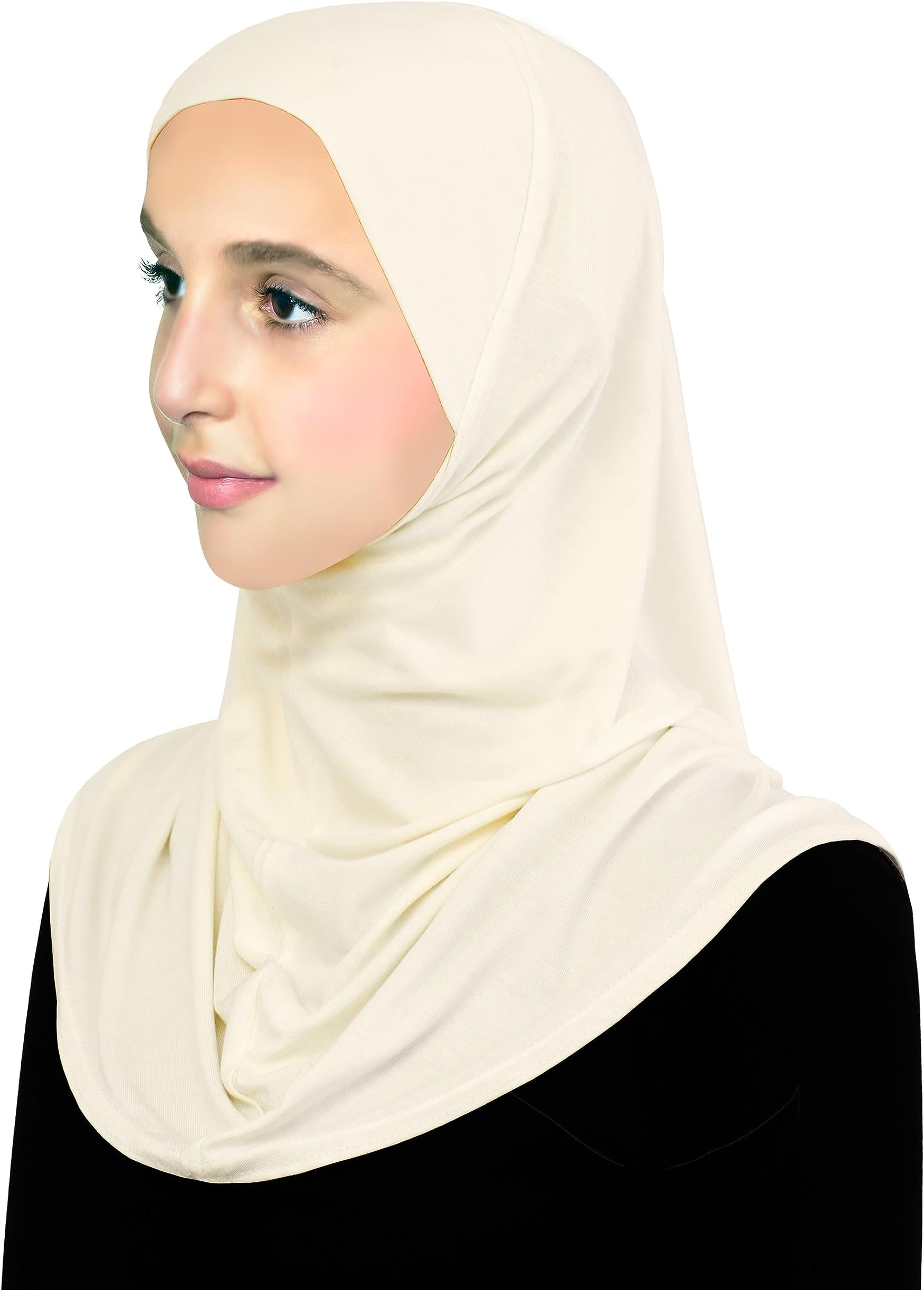 Cotton Hijab for Girls Amira Muslim Kids Head Scarf Ready to Wear Easy Instant