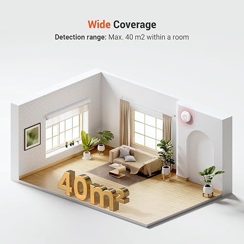 Miniatura 8 de Jemay Detector de humo, detectores de humo con tecnología fotoeléctrica avanzada, alarma de humo con indicador LED y botón de silencio, batería