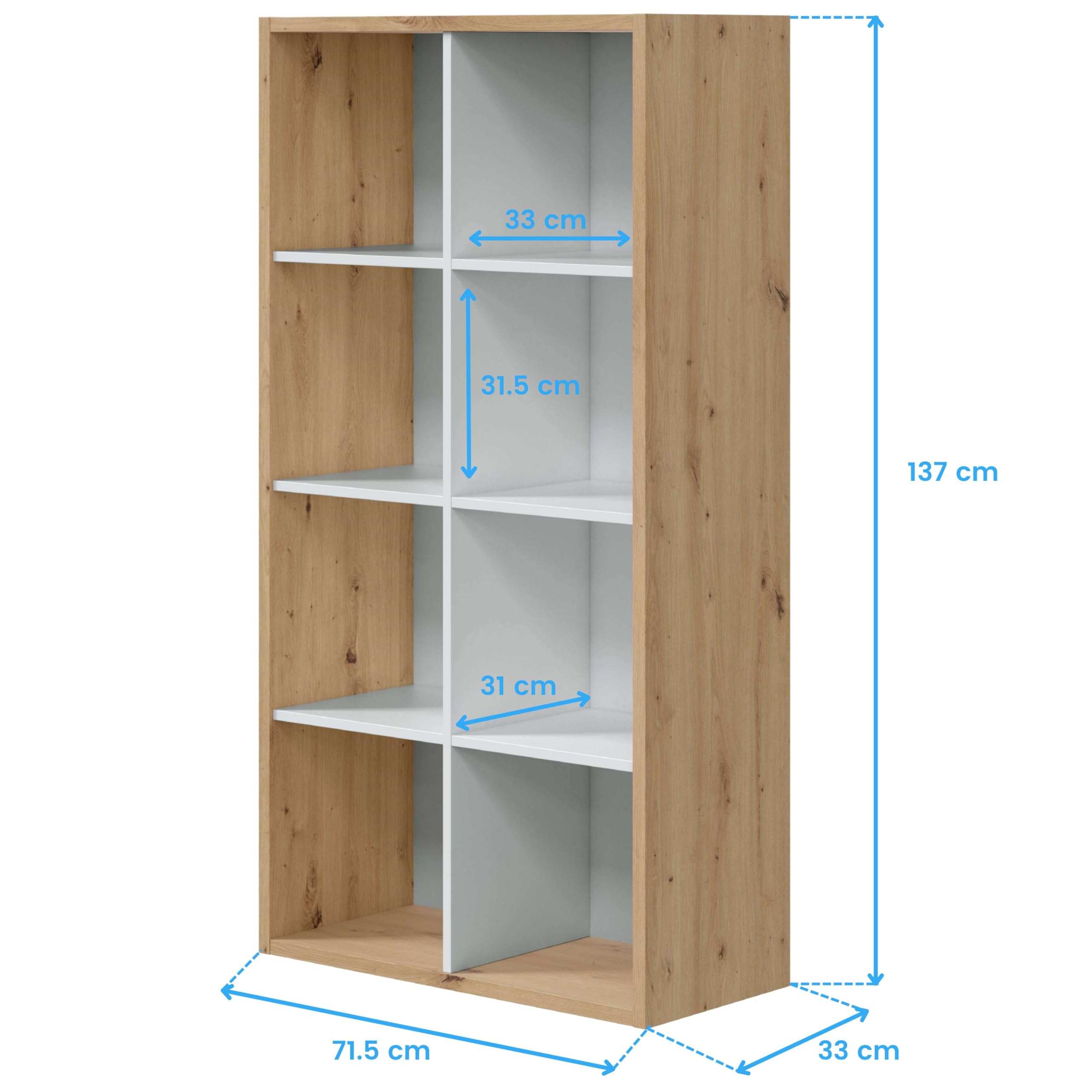 Miroytengo Pack 3 Muebles Juveniles Noa en Color Roble Nodi y Blanco Artik