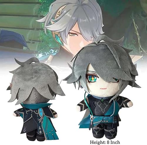 Miniatura 4 de MOTAO Genshin Impact Box Xiao Hu Tao Qiqi - Juego de mercancía - Muñeca, póster, funda de almohada, figura de soporte, pulsera, insignia, llavero,