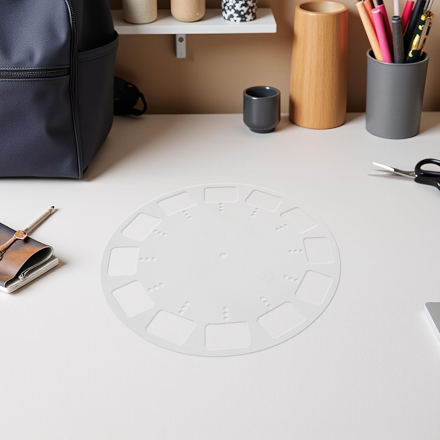 Transparent Acrylic Clock Template, Clock Face Stencil Router Inlay Stencil Board for Woodworking DIY Inlay Template Guide Tool