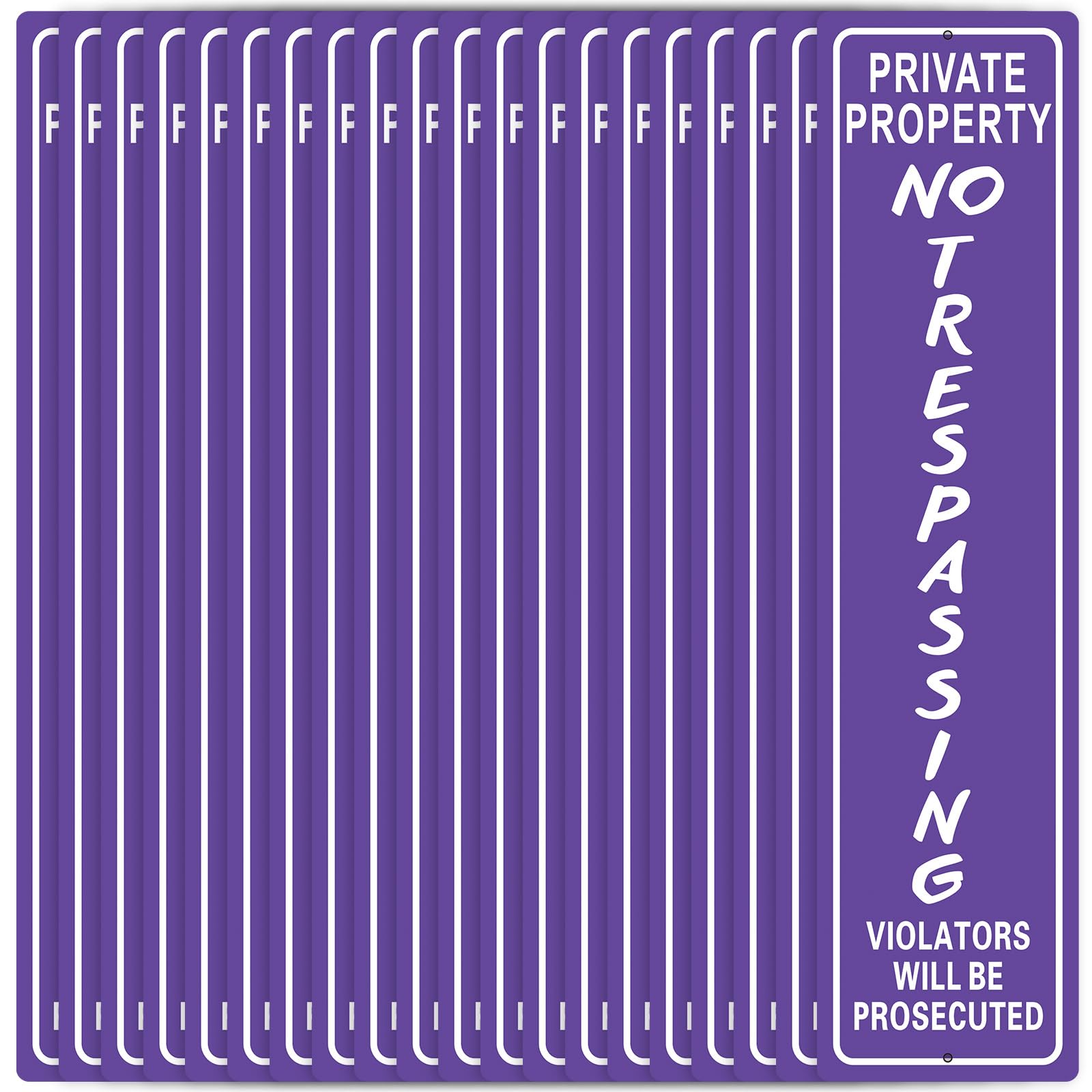 Yaocom 20 letreros de propiedad privada con texto en inglés "No Trespassing