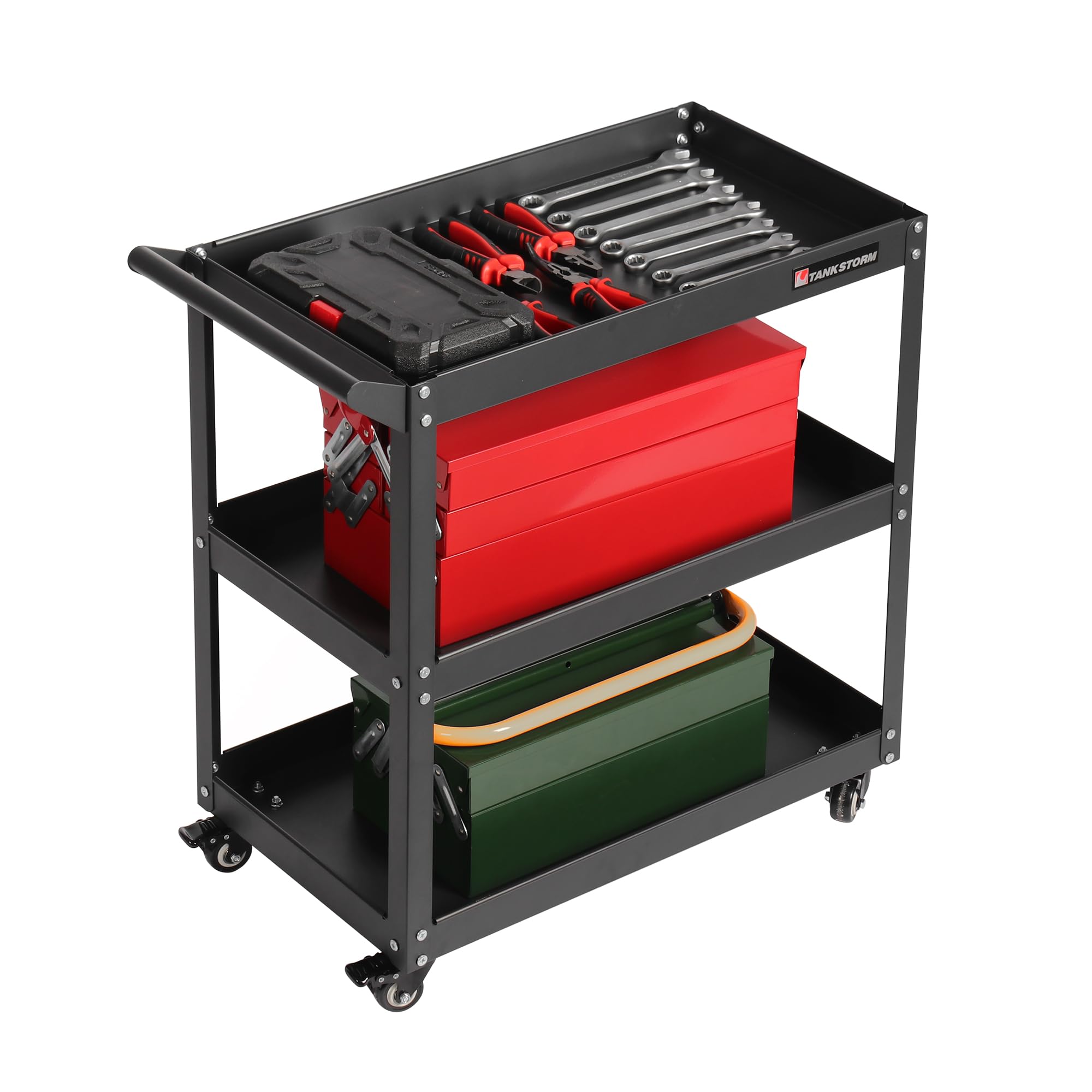 Heavy Duty Rolling Tool Cart - 3 Tier Garage Storage -5 Heavy Duty Rolling Tool Cart - 3 Tier Garage Storage -5