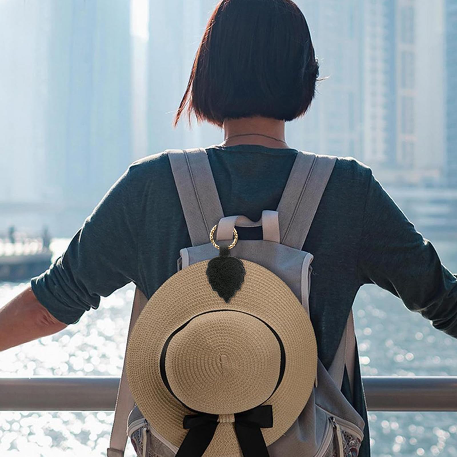 Magnetischer Hutclip Für Reisen - Leder Clip Für Tasche & Jacke, Blattförmig