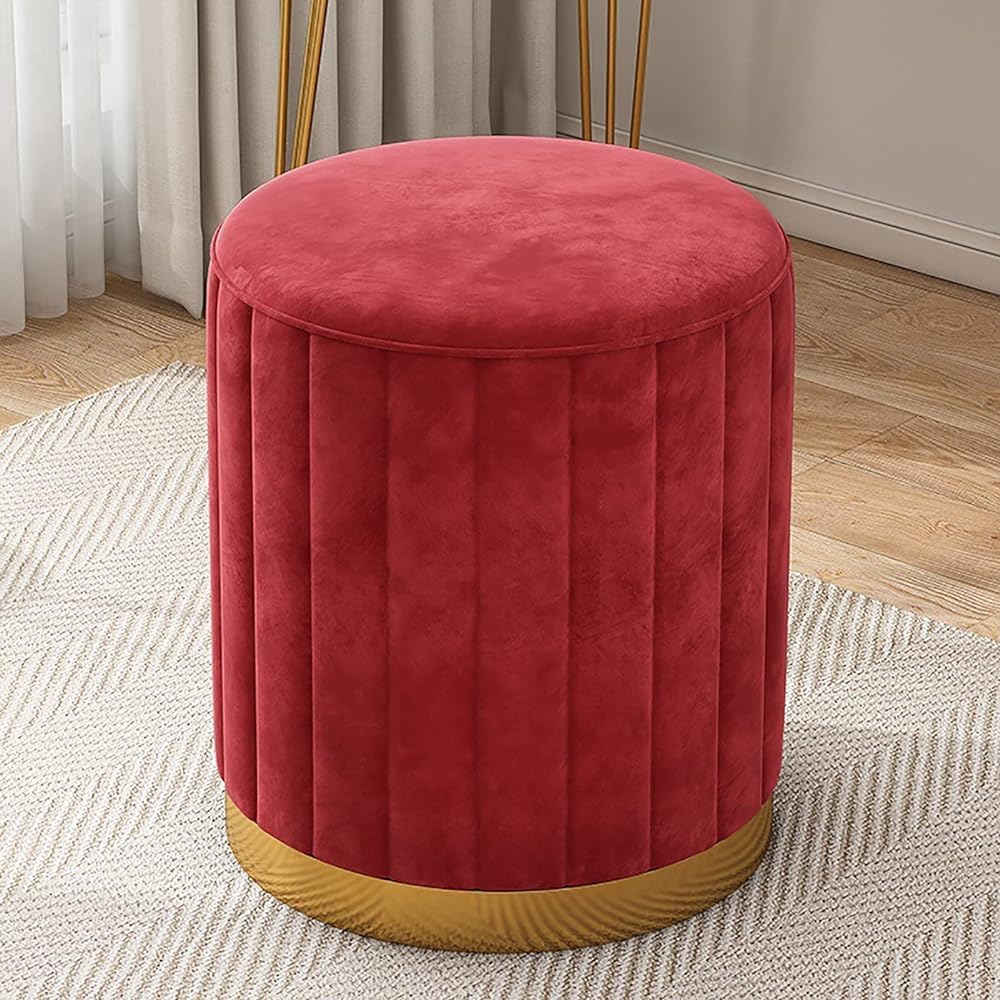 Petit Repose-Pieds en Velours contre la Fatigue | Tabouret de Salon