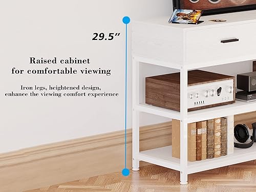 Miniatura 8 de IRONCK Soporte de TV para TV de 55 pulgadas con cajones, centro de entretenimiento, mesa consola de TV para sala de estar, gabinete de