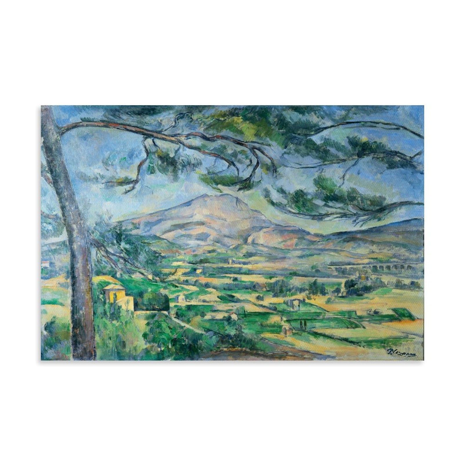 Paul Cezanne Painter Works《Mont Sainte-Victoire with Large Pine》Printed Posters Painting On Canvas Wall Art Scroll Picture Print Living Room Walls Decor Homes 24x36inch(60x90cm)