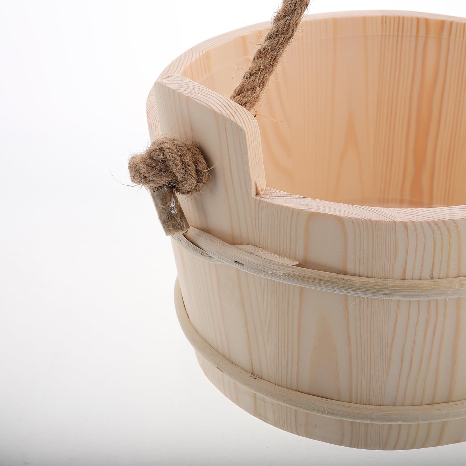 PRETYZOOM Holz Saunakübel Mit Schöpfkelle Für Dampfsauna Fußbad Wasserzubehör Set Für Spa Zimmer Und Badesalz Einweichen Versorgung