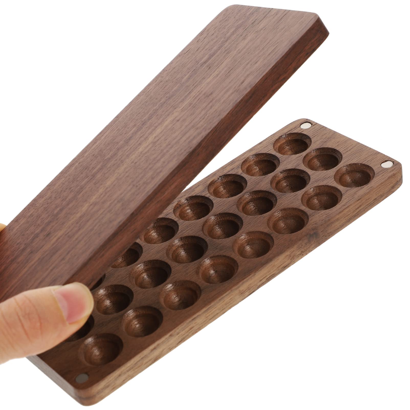 EXCEART 2piezas Caja De Pintura Acuarela Portátil De Madera Estuche De Pigmentos para Arte para Viajes y Pintura Al Aire