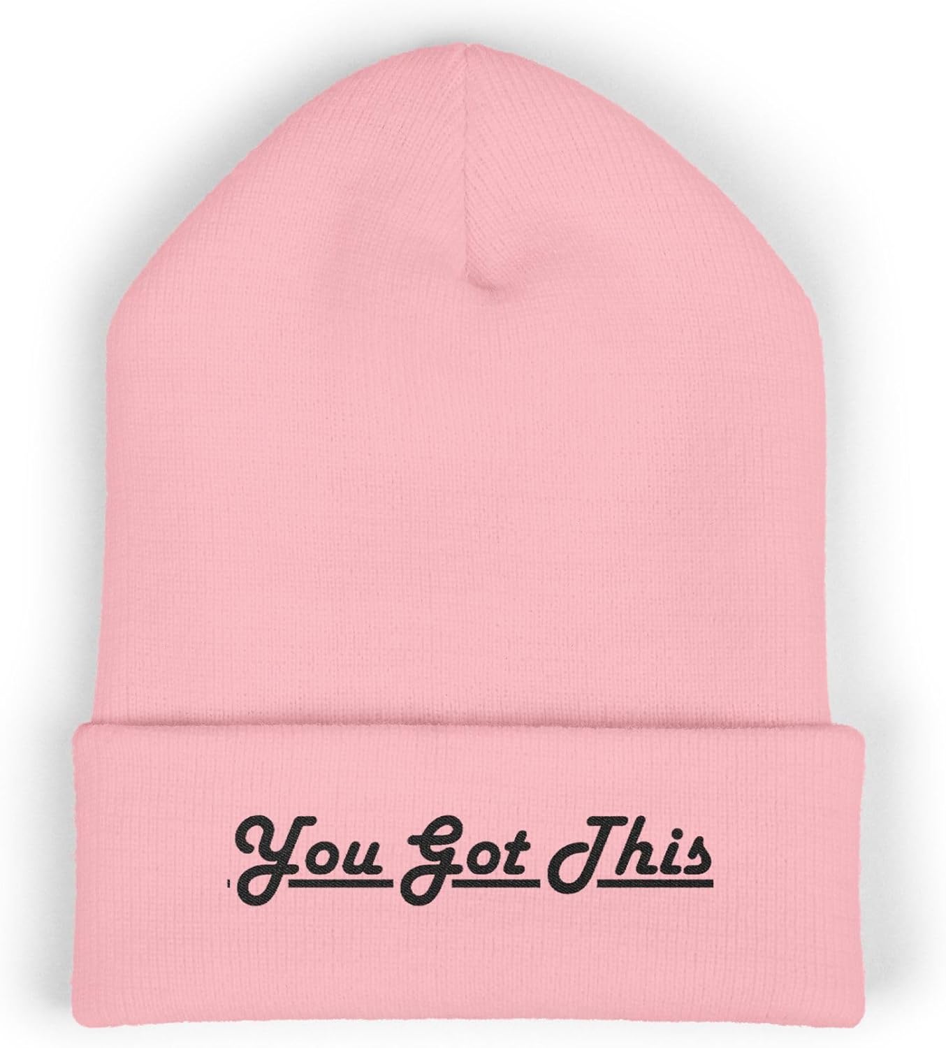 Classic Cuffed Beanie Hat - You Got This Embroidery Message