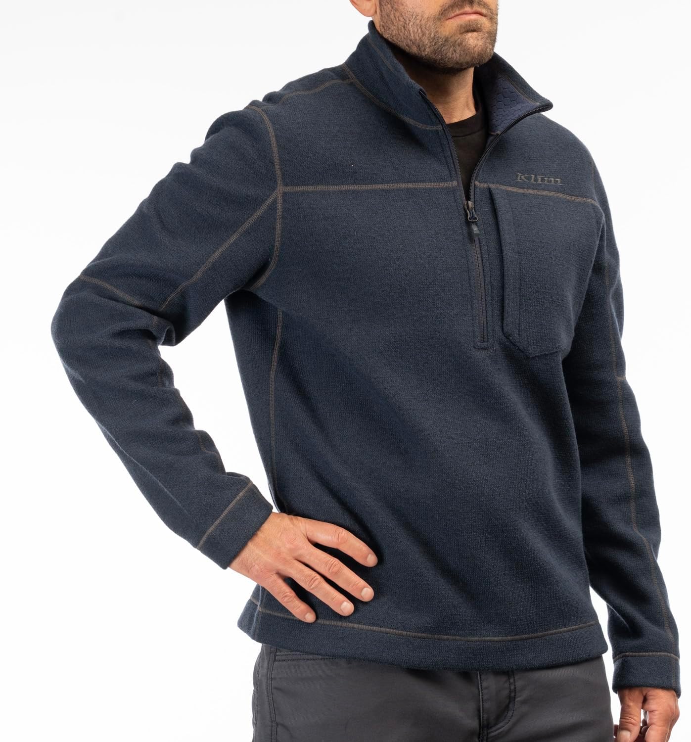 KLIM Men's Bighorn Canyon Wool Fleece 1/4 Zip Jacket