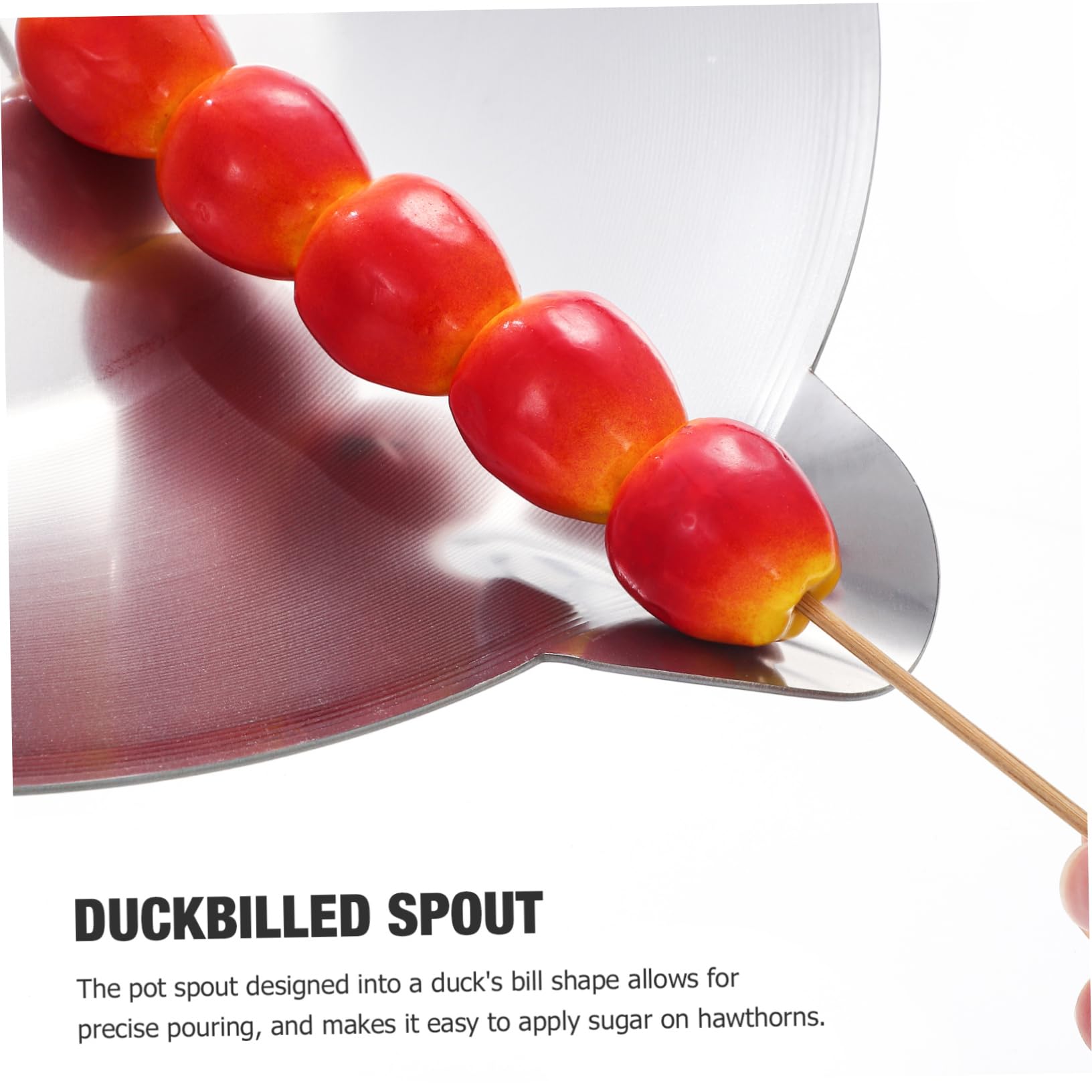 PRETYZOOM Stainless Steel Candy Melting Pot 1 Set Sugar Melting for Candied Fruit Wok Corer Food Skewers