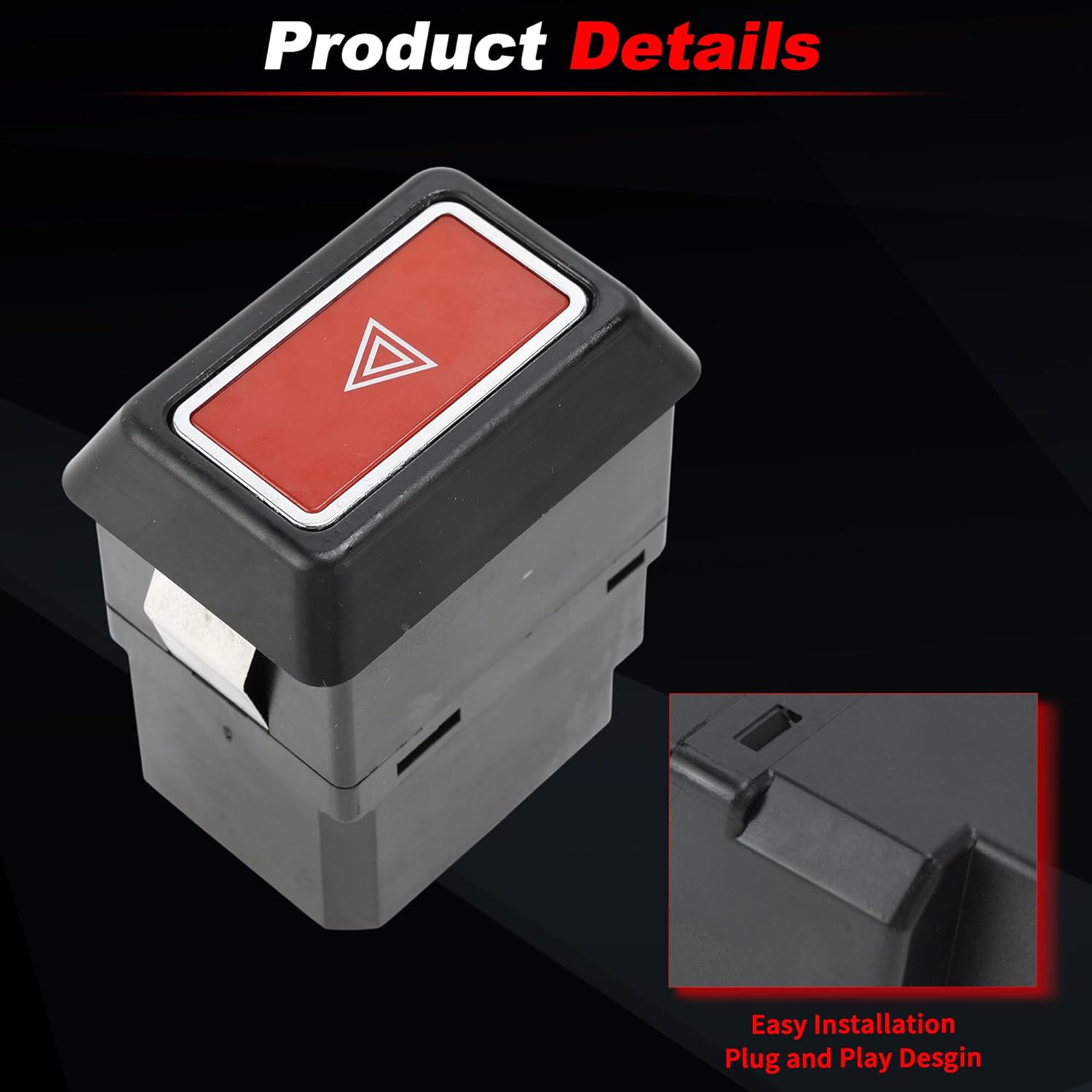 1238200205 Hazard Warning Flasher Switch for Mercedes-benz W123 C123 S123 R107 C107 1976-1989 for 240D 230 450SL 450SLC 220D 380SL 280CE 280 280C 350SL 380SLC & More