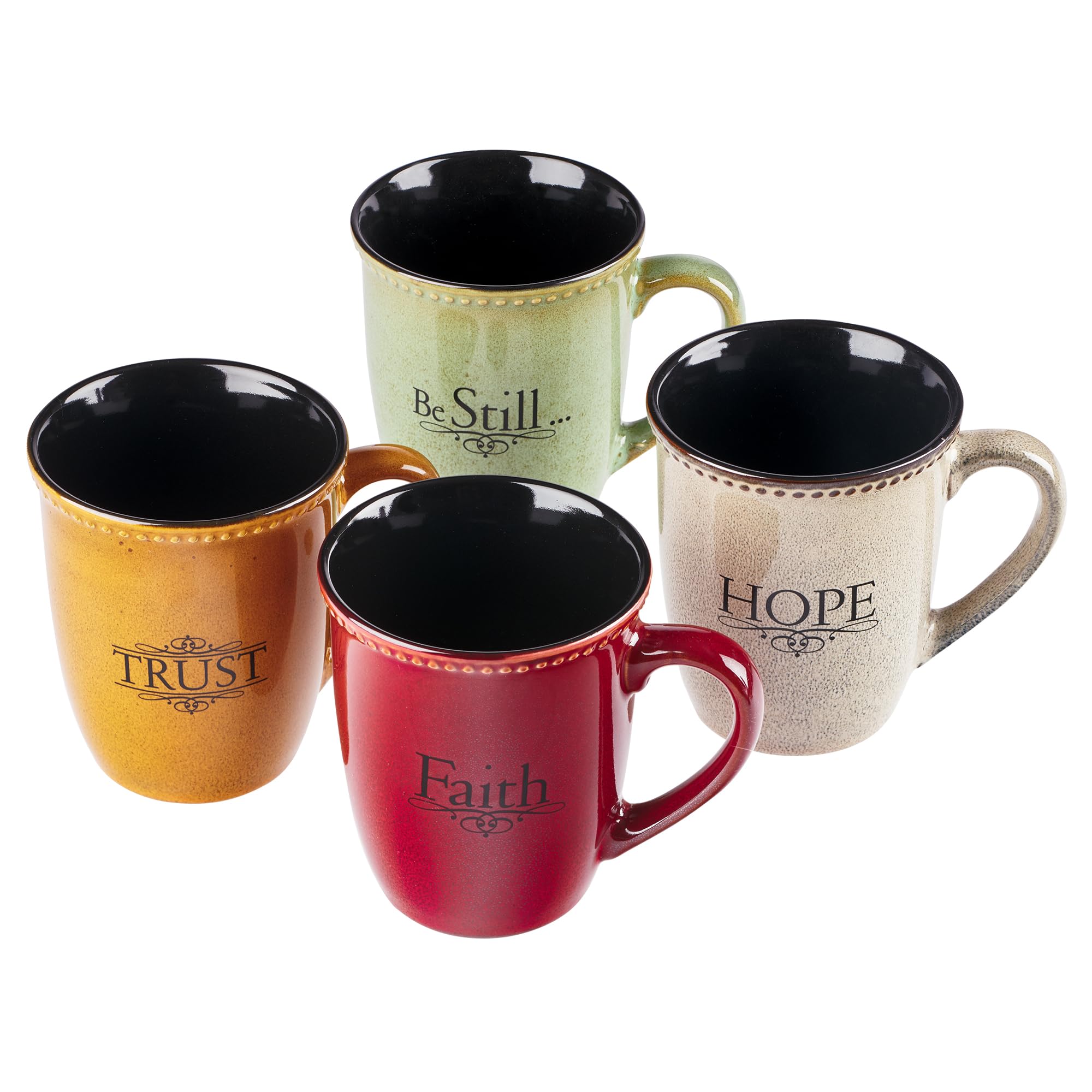 Christian Art Gifts Rustic Stoneware Mugs