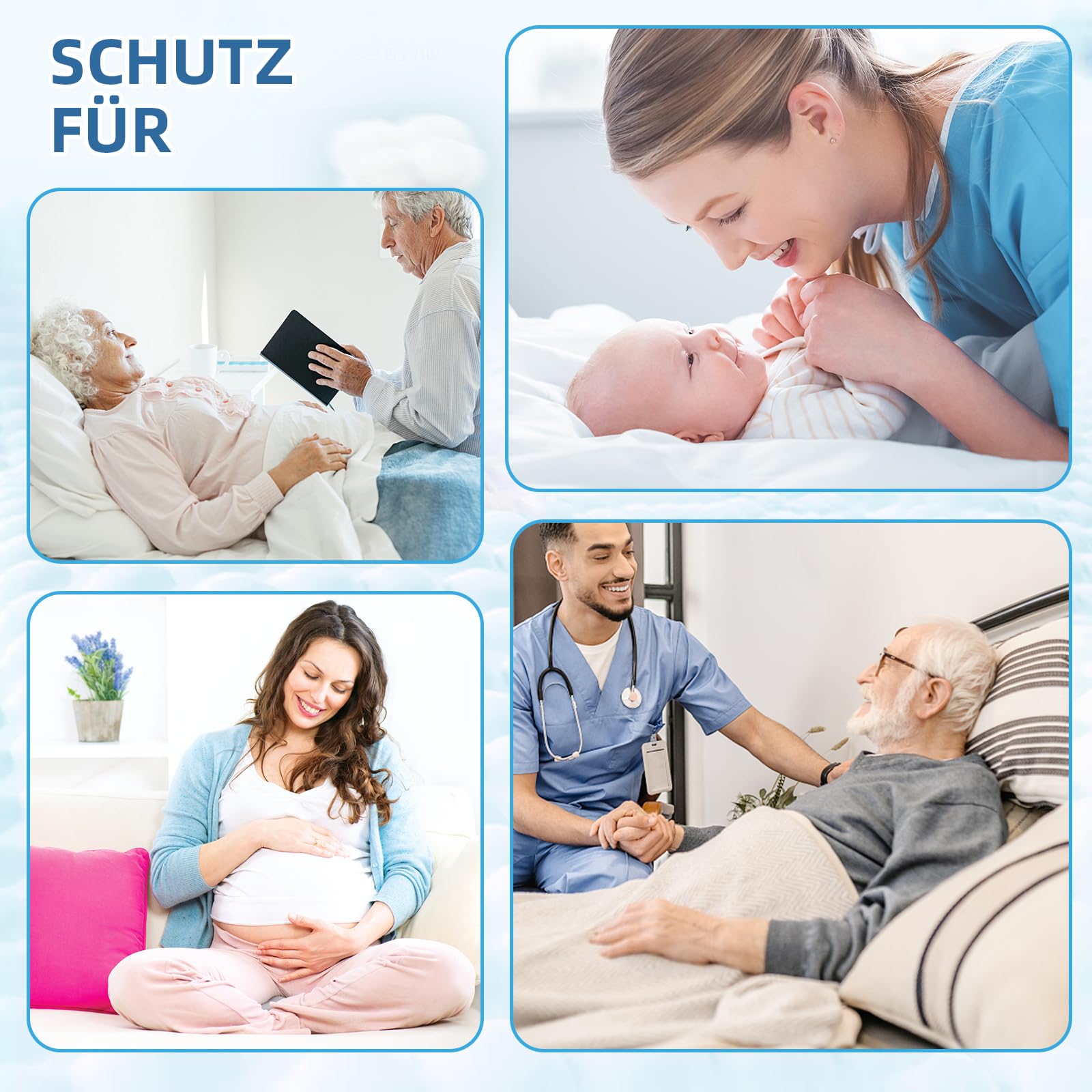 Wegwerf-Bettpads für Inkontinenz 50 Stück 60x90cm 5-lagig,90g/Stück,SAP 6g Betteinlagen Inkontinenz Einweg Erwachsenen, Heavy Duty Bettpads Inkontinenz, Einweg-Wickelunterlagen