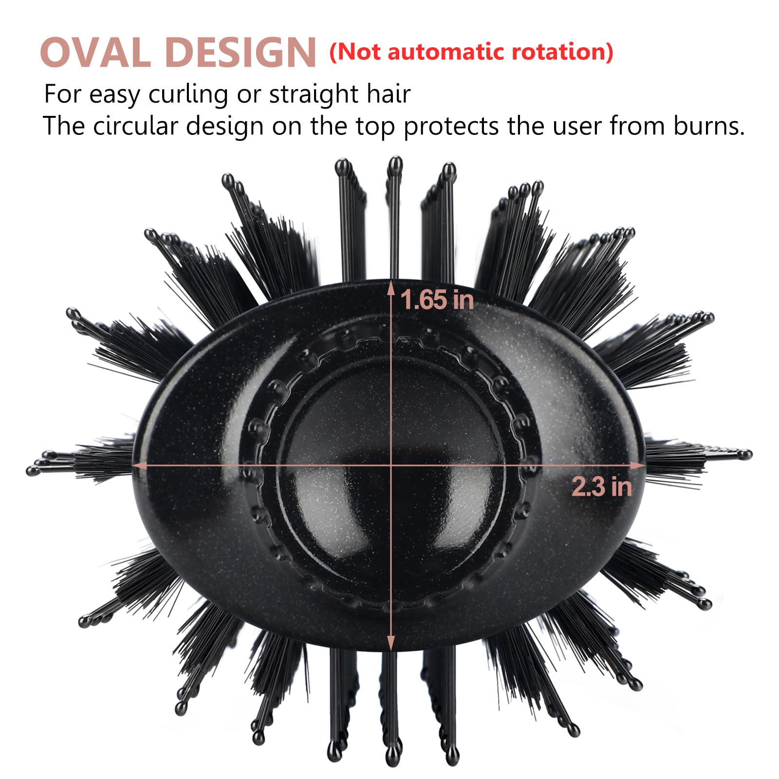 One-Step Warmluftbürste, PARWIN PRO BEAUTY Haartrockner und Volumenbürste, 4 in 1 Ovale Föhnbürste, Trocknen, Glätten und Volumen, Ionen Pflege, 1000 Watt, Schwarz
