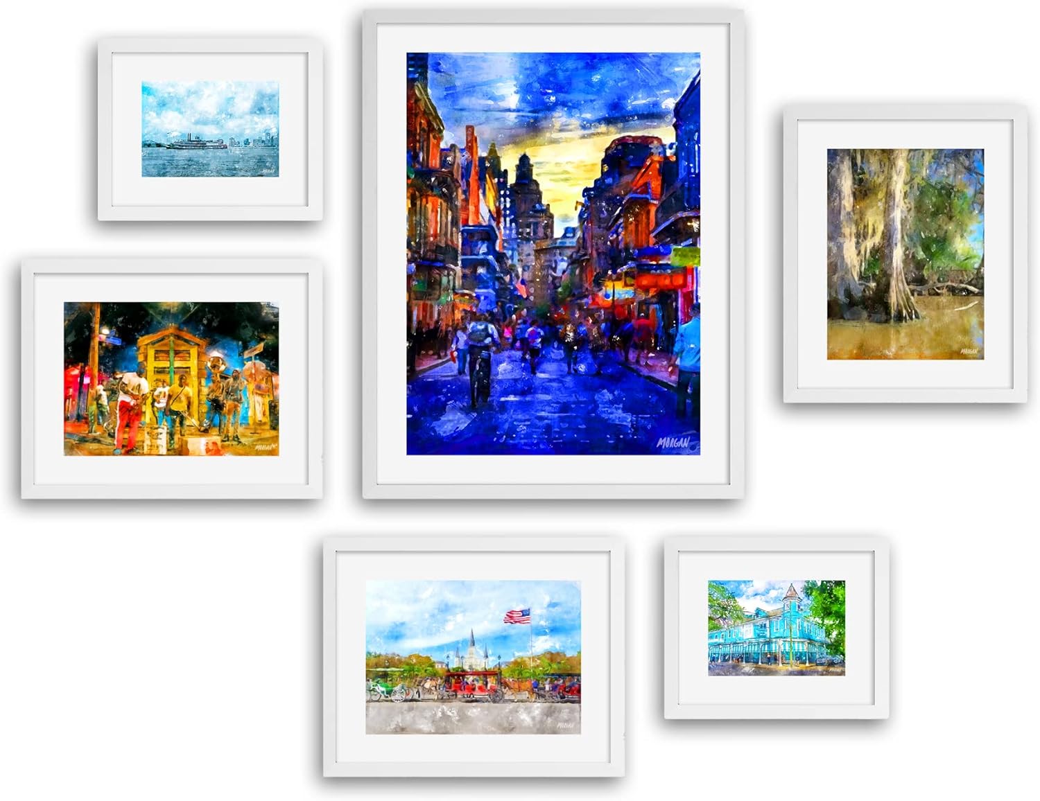 Buy Iconic New Orleans Art Prints Set of Six, Bourbon Street Art Print Set, Commander's Palace