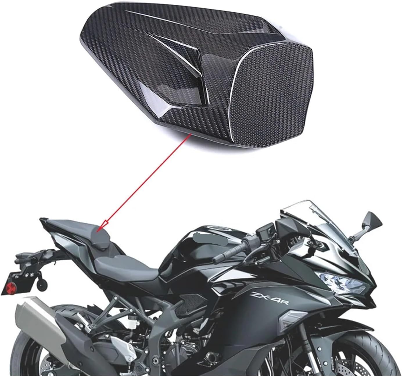 Kawasaki ZX-4R ZX4R ZX4RR ZX-4RR 2023 2024 3K カーボンファイバー Kawasaki ZX-4R ZX4R ZX4RR ZX-4RR 2023 2024 3K カーボンファイバー