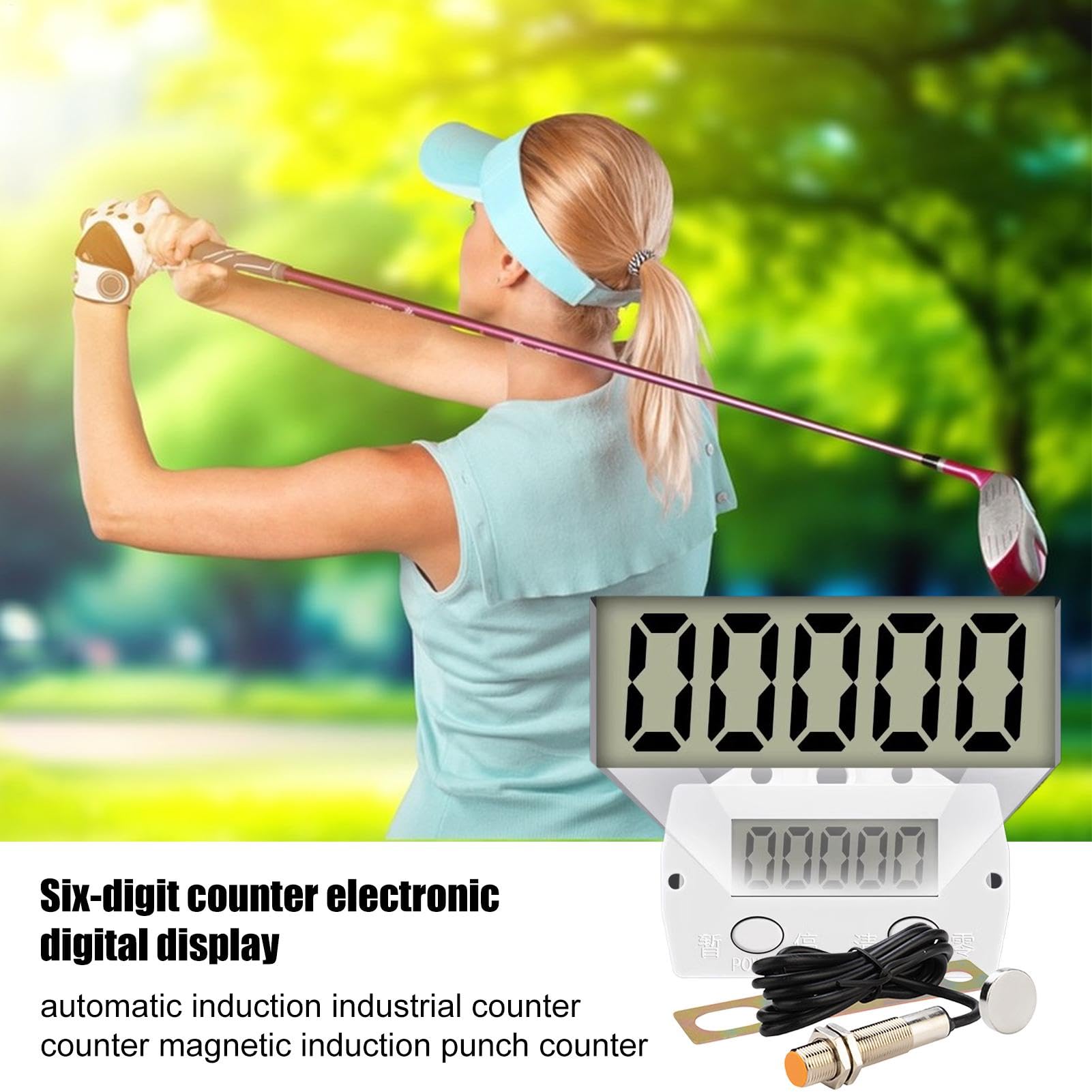Contador digital | Clicker digital automático - Contador digital con pantalla LED automática, contador digital electrónico con 6 dígitos — view 3