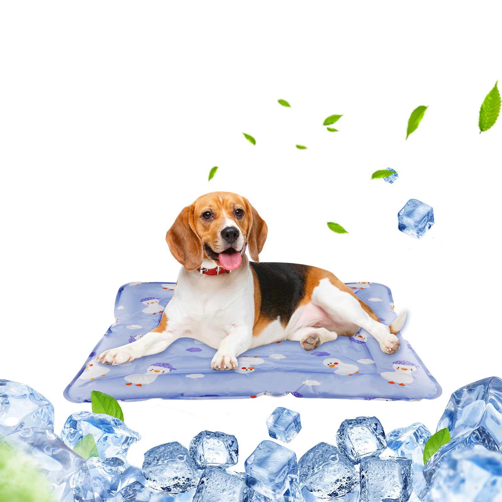 DEWEL Tappetino Refrigerante Cani e Gatti, Materassino Cane 66 x 76 cm, Adatto per Animali Domestici di Peso Inferiore a 15 kg, Raffreddamento Estivo del Lettino per Cani