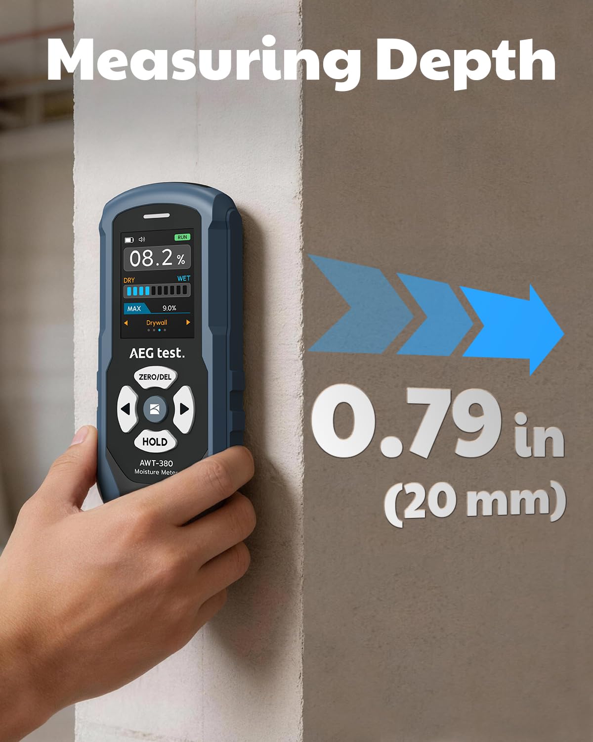 Pinless Moisture Meter - Wood, Drywall, Masonry -3 Pinless Moisture Meter - Wood, Drywall, Masonry -3
