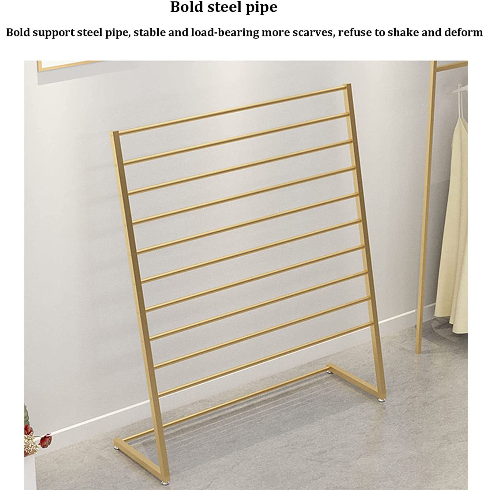 Verkaufsständer Für Bekleidungsgeschäfte, Moderner, Freistehender Kleiderständer Für Schals, Decken Und Bettwäsche, Gürtel, Anzüge Und Hosen, Schwarz, 120 cm