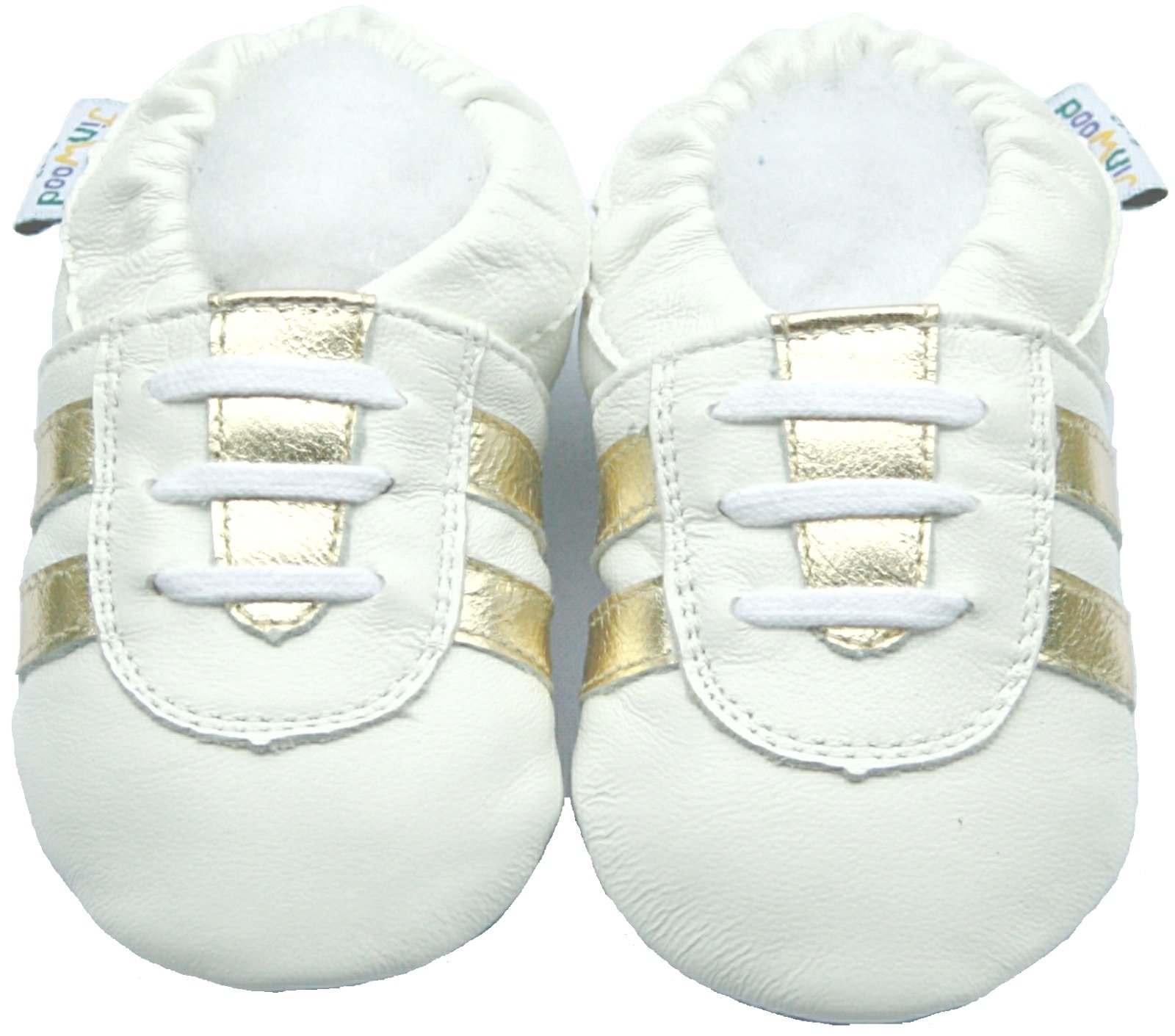 Leather Baby Soft Sole Shoes Boy Girl Infant Children Kid Toddler Crib First Walk Gift Sport White (12-18month, White)
