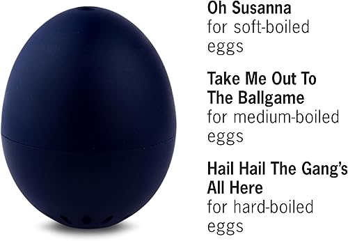 Miniatura 3 de BeepEgg Basic Nightblue - Temporizador de huevos para hervir huevos - Olla musical para huevos suaves, medianos y duros, apta para alimentos,