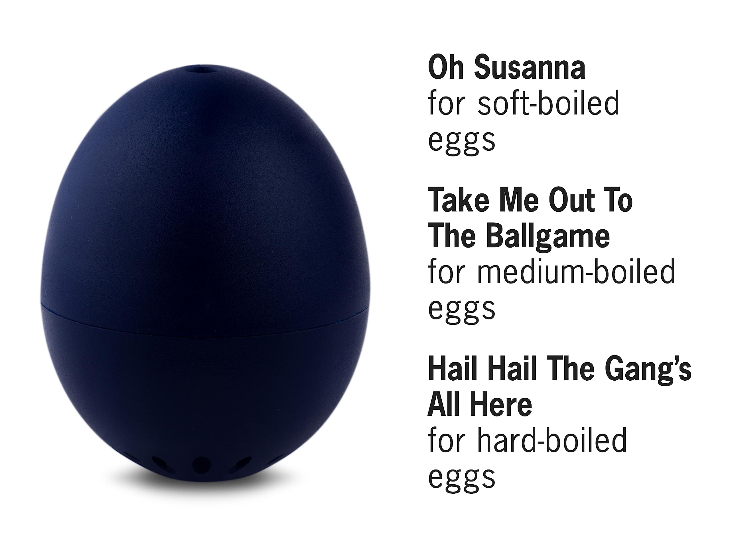 BeepEgg Basic Nightblue – Egg Timer for Boiling Eggs – Musical Egg Cooker for Soft, Medium, Hard Eggs – Food Safe – Singing Floating Egg Timer – Egg Cooker for 3 Levels of Doneness - Brainstream