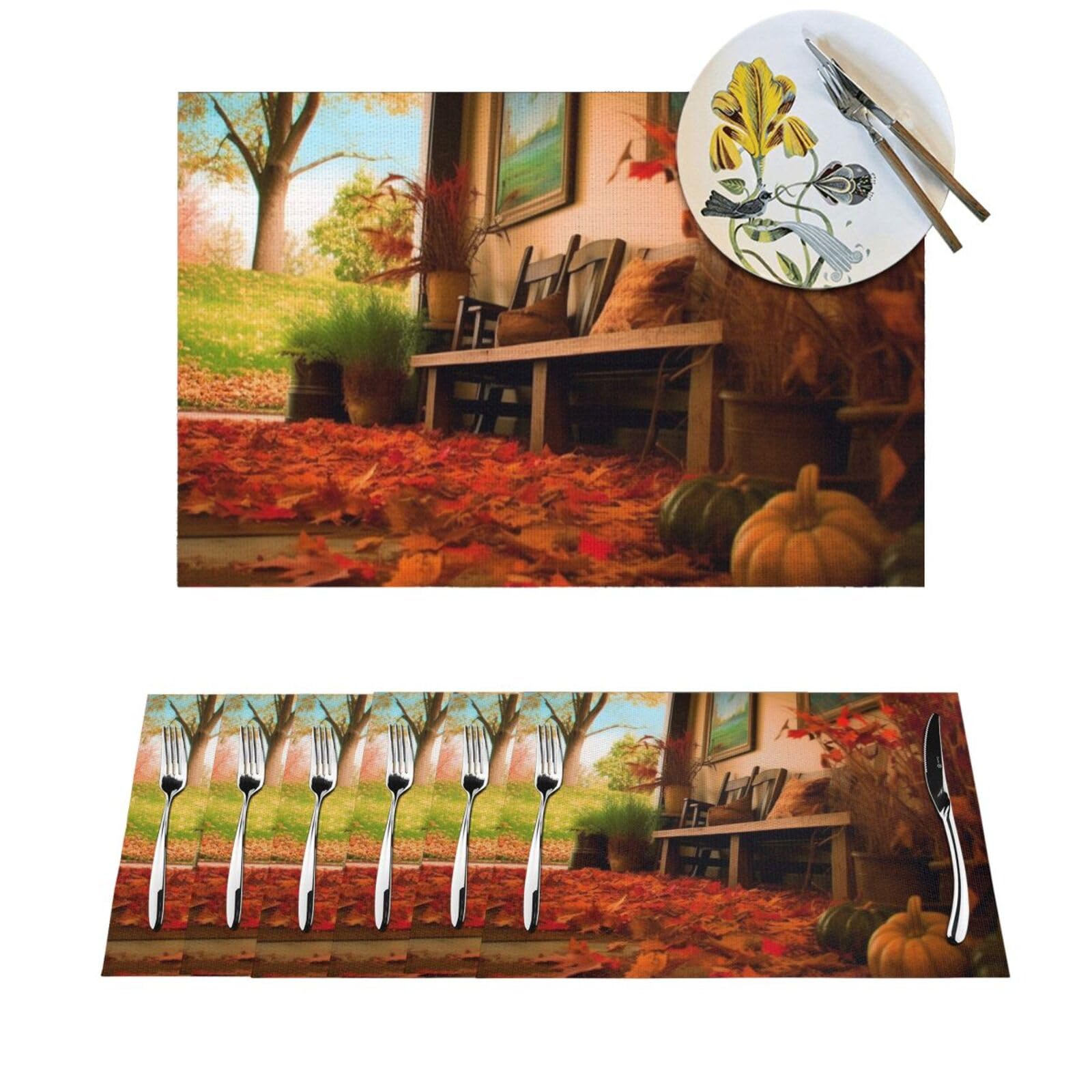 Sets de table antidérapants en PVC lavable, protection 30x45cm pour tables de mariage rustiques