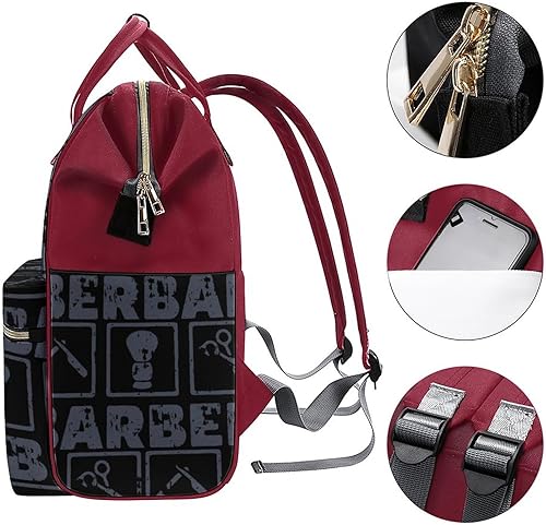 Miniatura 3 de Barber Tool Trucker - Bolsa de pañales para mujer, mochila de gran capacidad, impermeable, mochila de viaje para portátil