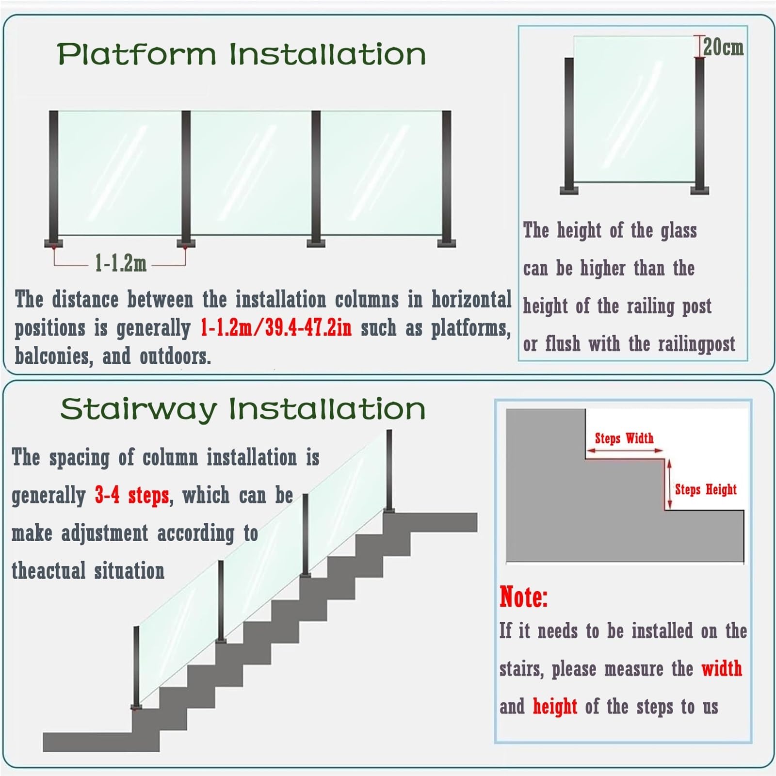 postes para barandillas de vidrio Paneles De Balaustrada Pilar Con Ranuras Y Base, Columna De Cristal De Alta Resistencia Para Barandillas/tabiques/terrazas, Poste De(A-EDGE,Height 70cm)