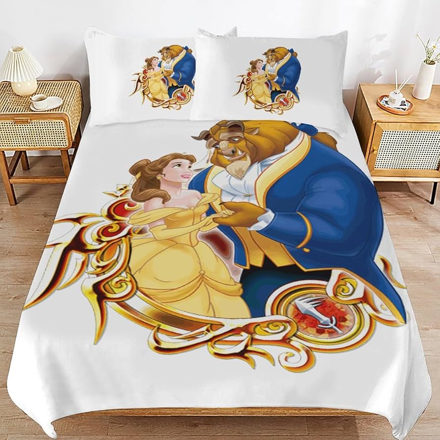 美女と野獣　シングル　掛け敷き布団カバー Amazon｜【3点セット】ベル 美女と野獣 布団カバー 寝具カバー