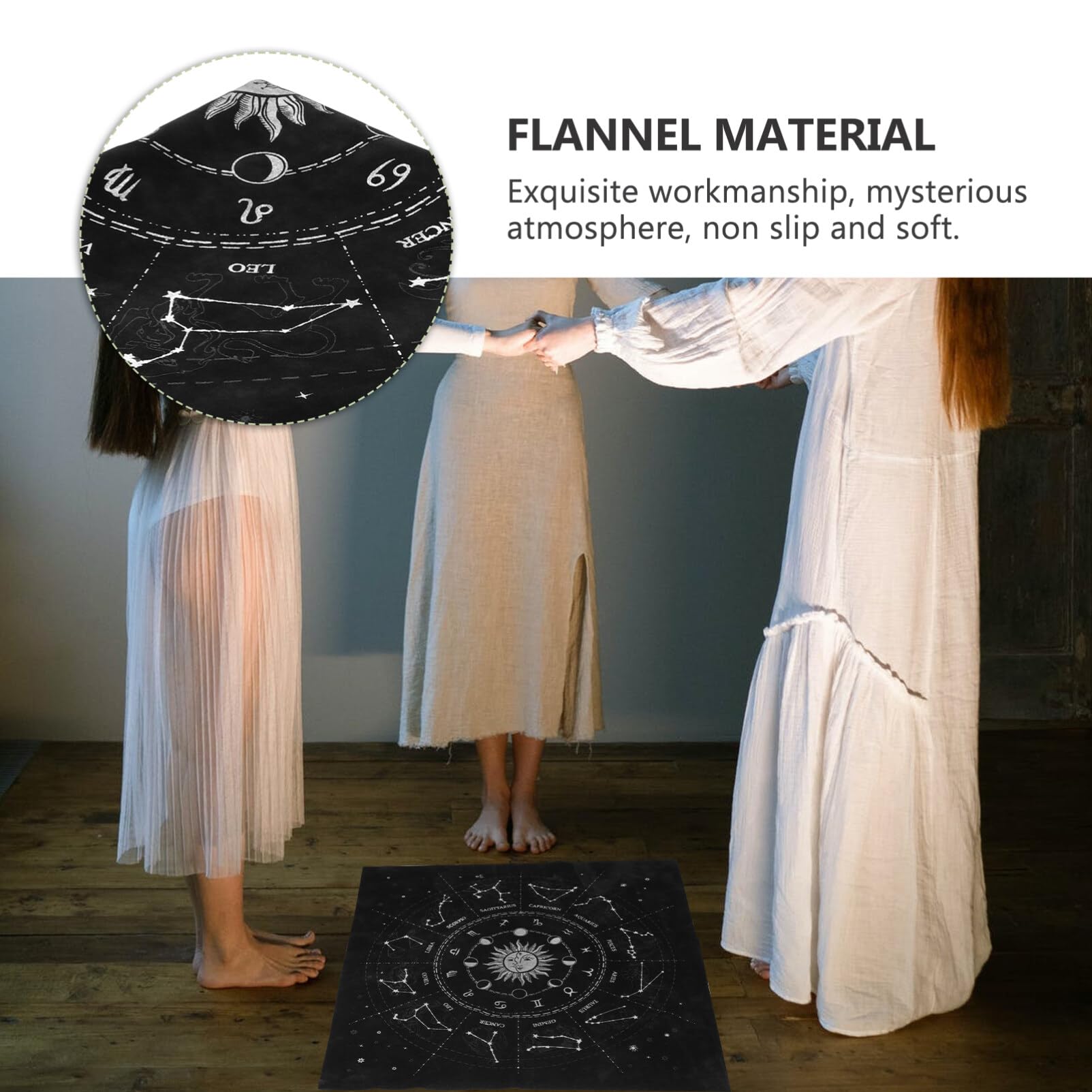 Alipis 1kawałek Mysterious Tarot Divination Tablecloth Flannel Antypoślizgowy Idealny Do Gier Planszowych i Imprez Magiczna Atmosfera Dla Miłośników Tarota