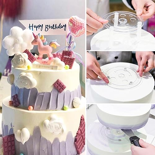 Miniatura 4 de ZEAYEA 60 varillas de plástico blanco para tartas, varillas de soporte de pastel de 12 pulgadas y 6 pulgadas de longitud con 0.75 pulgadas de ancho