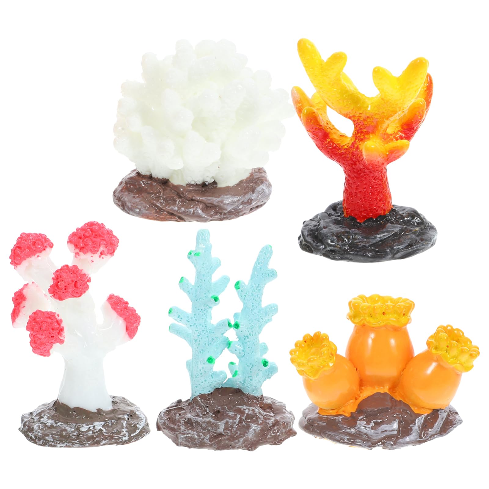 ifundom 10Pcs Artificial Coral Ornaments for Fish Tank Resin Aquarium Coral Decoration Safe and Easy to Clean for Freshwater and Saltwater Aquariums DIY