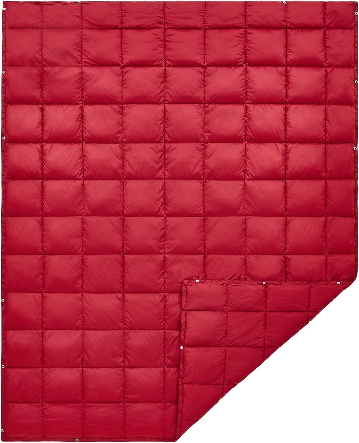 KingCamp Camping Blanket Lightweight, Multifunctional Warm Puffy Outdoor Blanket with Snap Button, Water Repellent, Backpacking Quilt for Travel, Airplane, Hiking, Picnic 0.97lbs/69x 53inchs